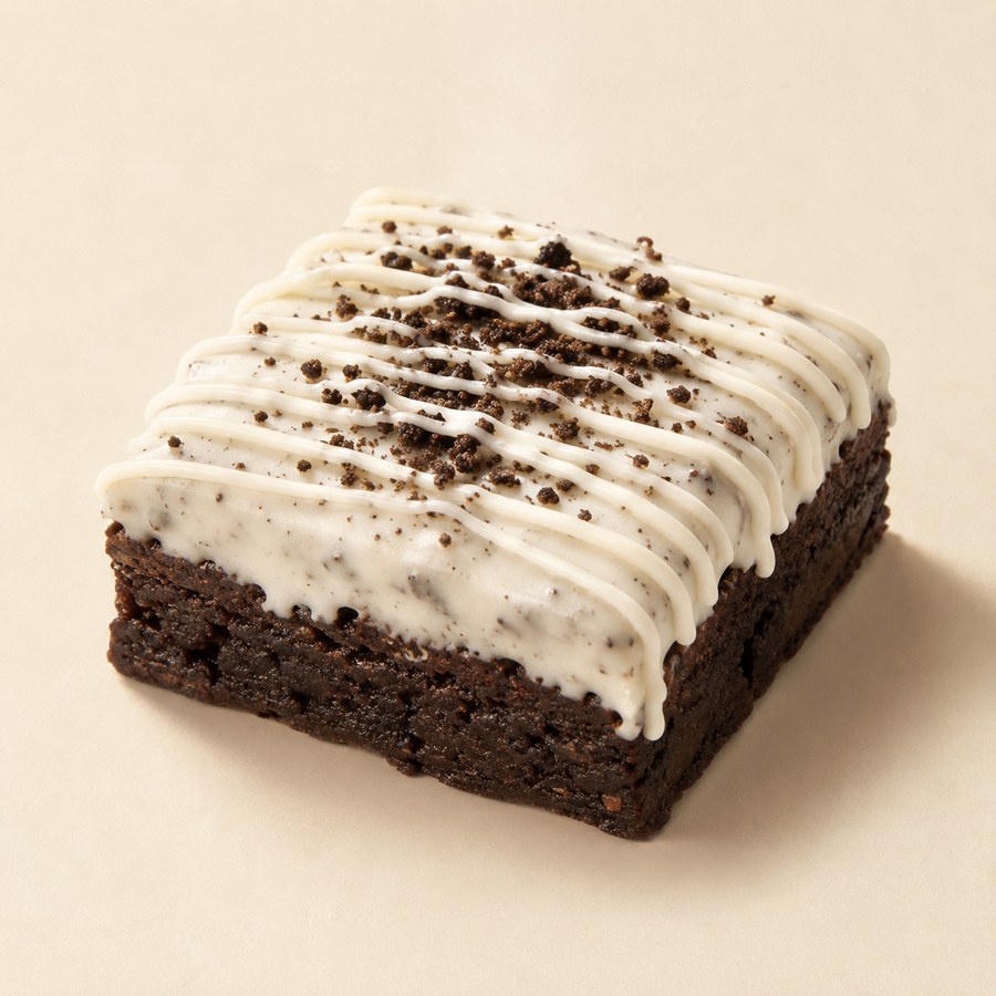 White Chocolate-Dipped Brownie