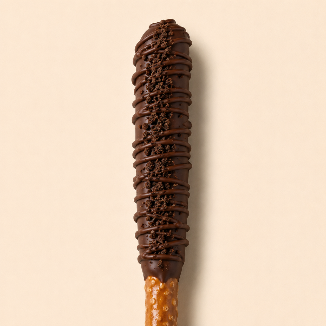 Double Chocolate Dipped Pretzel Rod